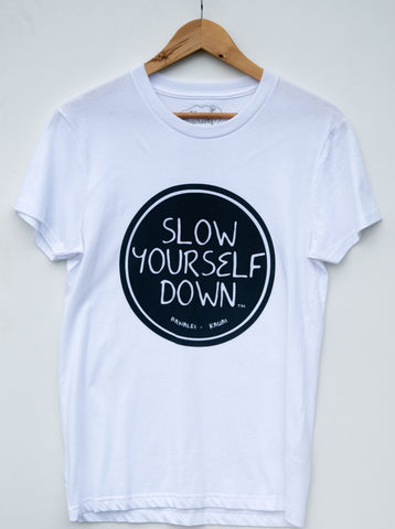 SYD Outline Circle Tee Mens Shirts - Slow Yourself Down