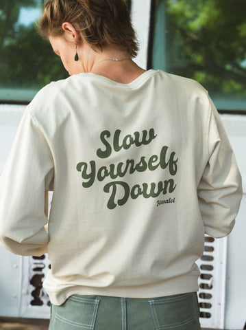 Retro Crewneck Crewneck - Slow Yourself Down