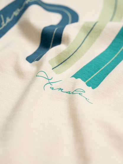 Dainty Rainbow Moon Crop | Organic Cotton | Slow Yourself Down - Womens Shirts