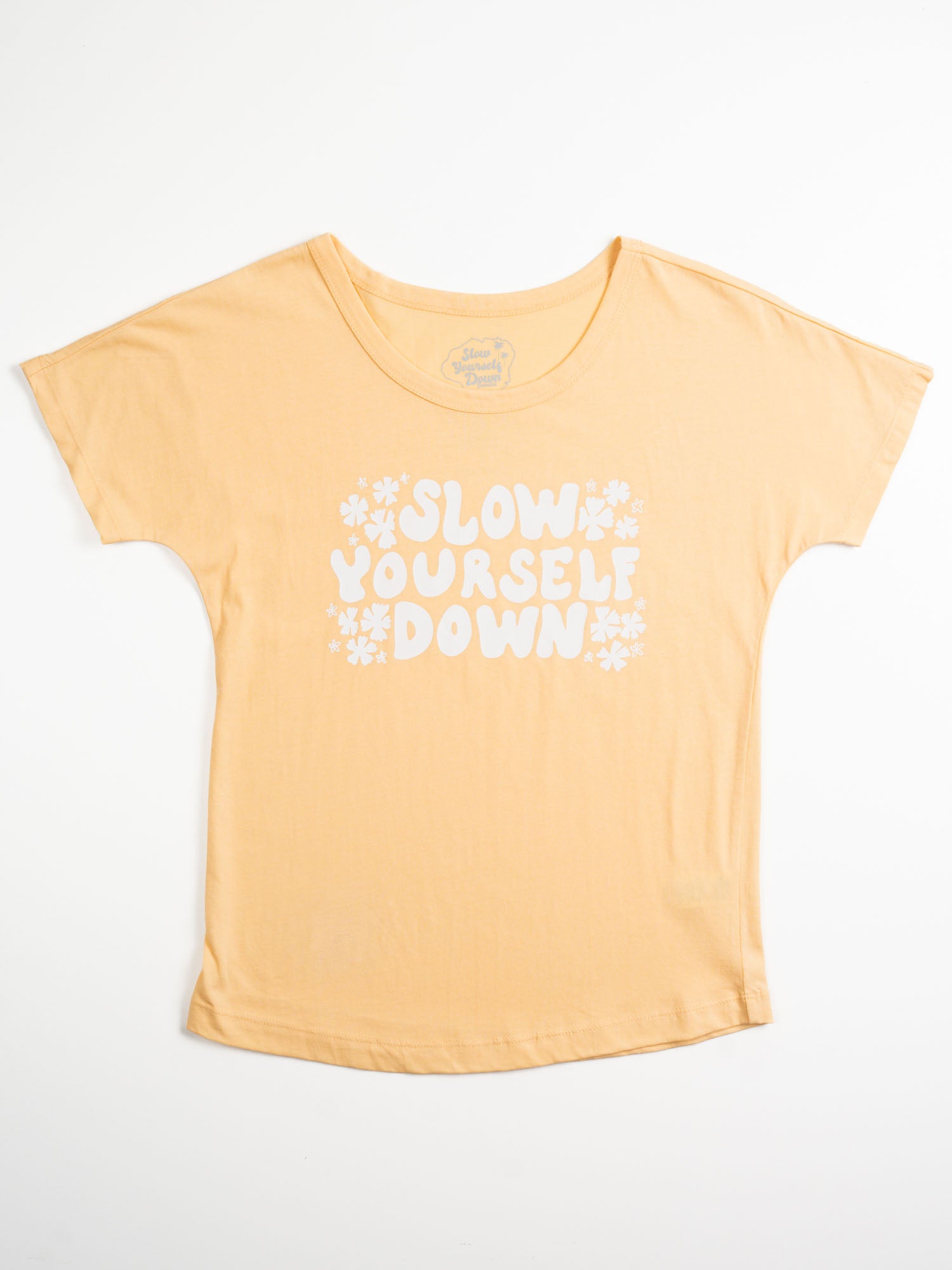 Girls Groovy SYD Scoop Neck Tee | Organic Cotton | Slow Yourself Down - Kids Shirts