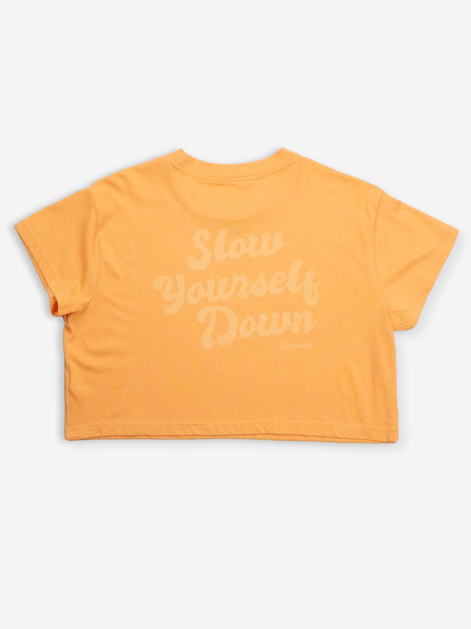 Gold Earth Retro Crop Tee | Organic Cotton | Slow Yourself Down - Womens Shirts