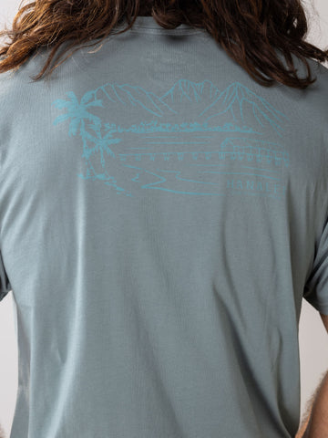 Hanalei Bay Stormy Tee | Organic Cotton | Slow Yourself Down - Mens Shirts
