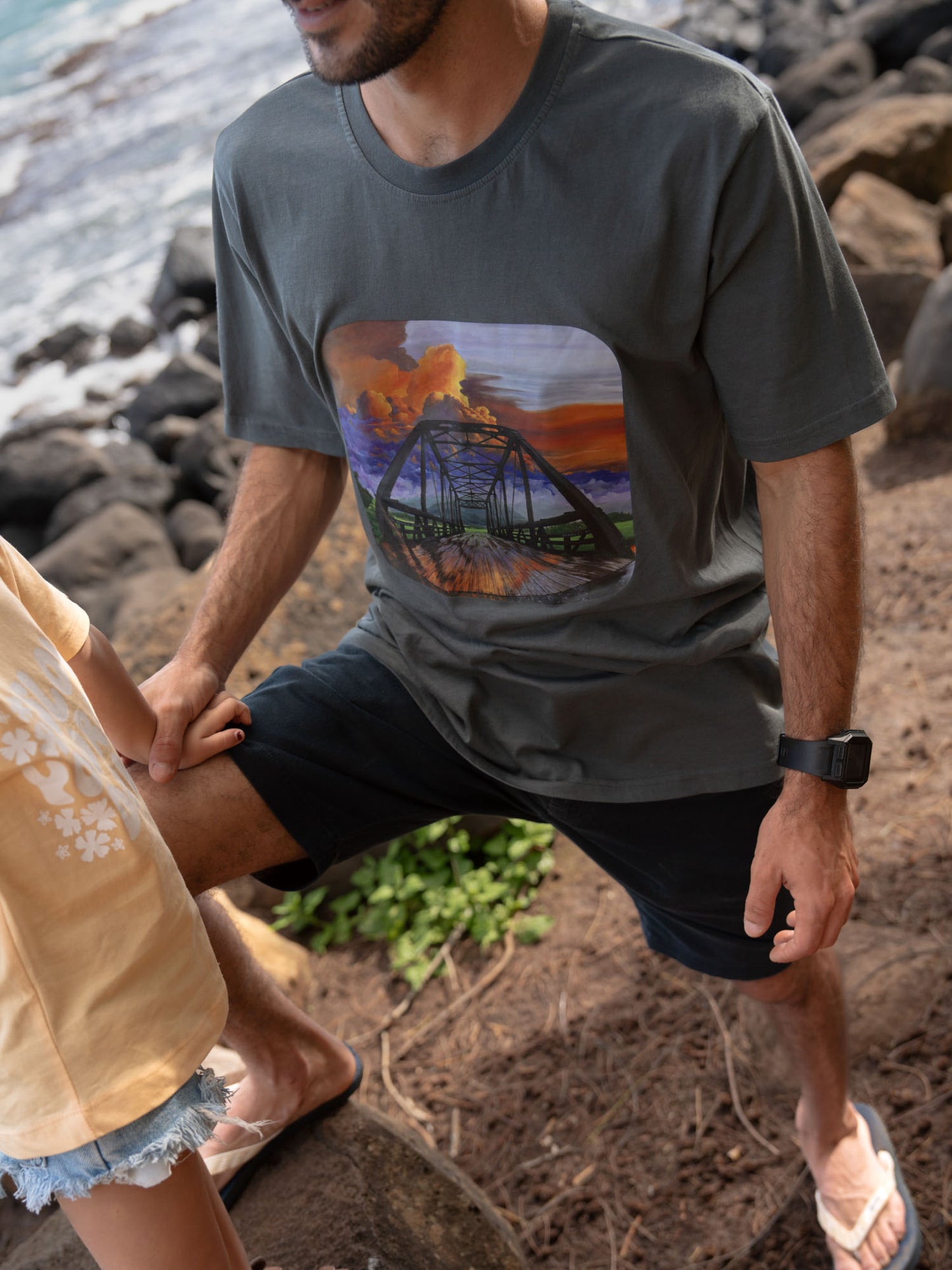 Hanalei Bridge Tee | Organic Cotton | Slow Yourself Down - Mens Shirts