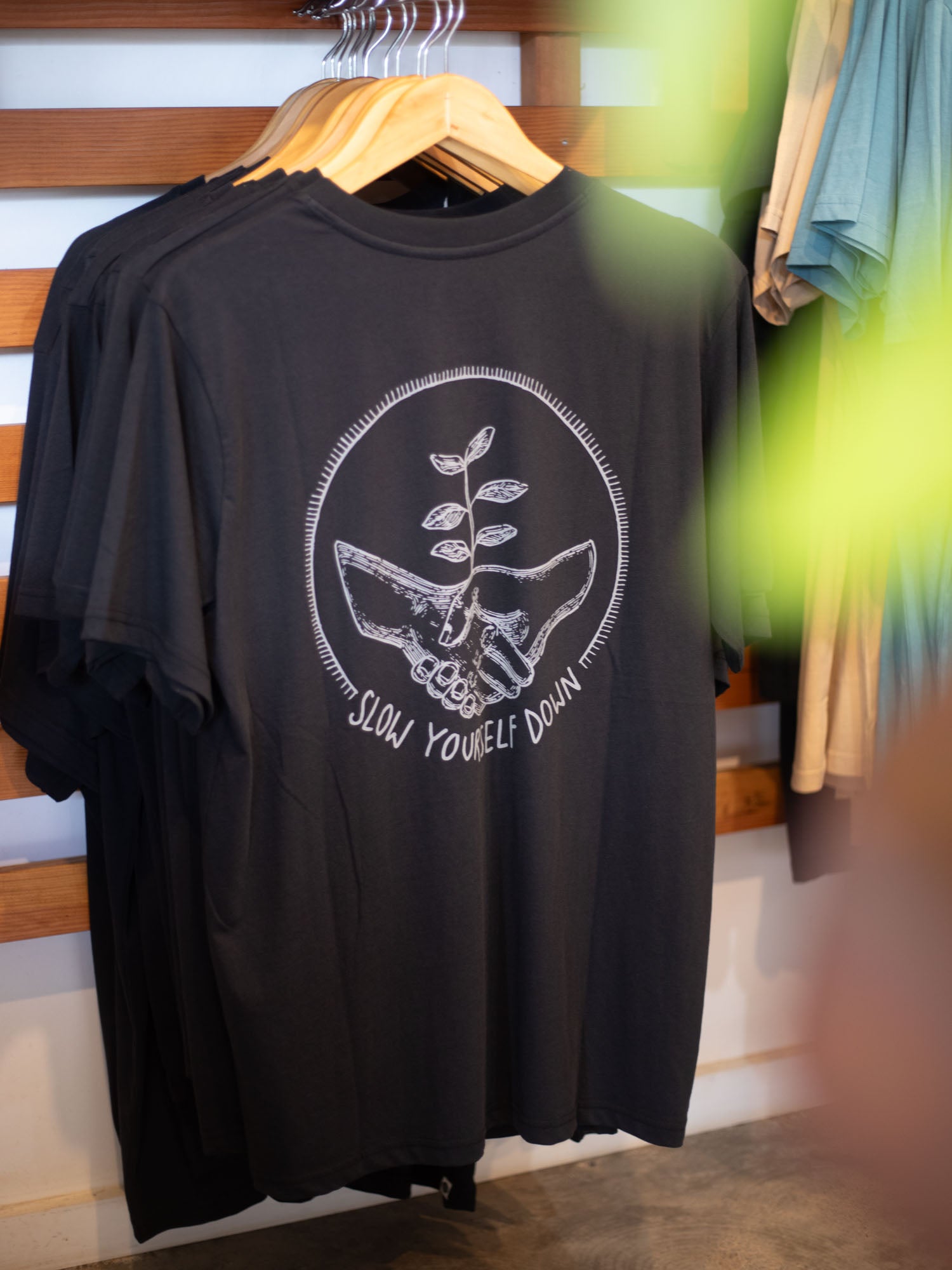Handshake Tee | Organic Cotton | Slow Yourself Down - Mens Shirts