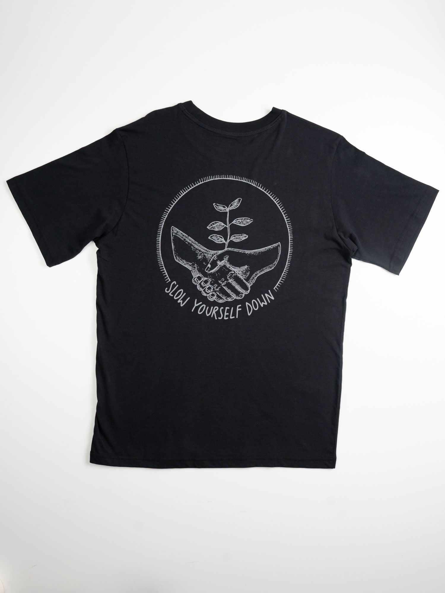 Handshake Tee | Organic Cotton | Slow Yourself Down - Mens Shirts