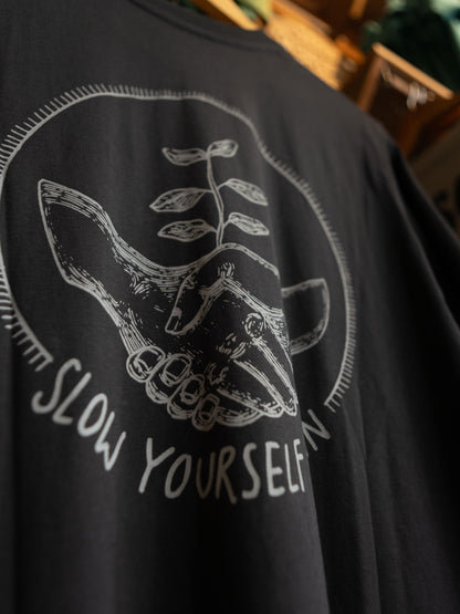 Handshake Tee | Organic Cotton | Slow Yourself Down - Mens Shirts