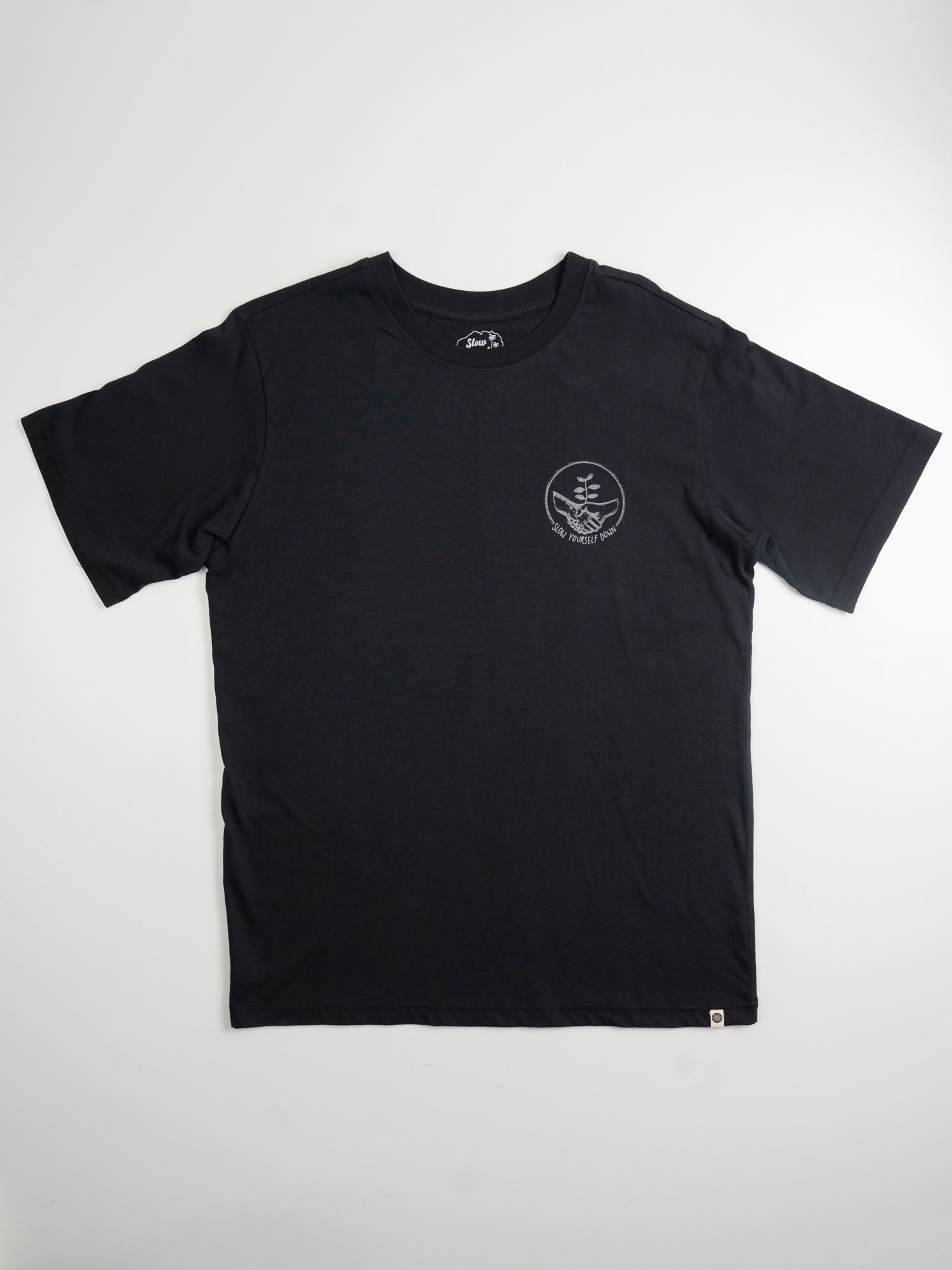 Handshake Tee | Organic Cotton | Slow Yourself Down - Mens Shirts