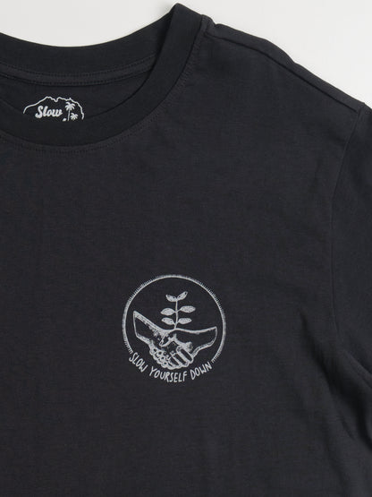 Handshake Tee | Organic Cotton | Slow Yourself Down - Mens Shirts