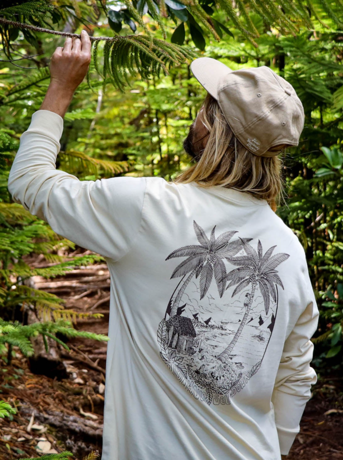 Island Life L/S Tee | Organic Cotton | Slow Yourself Down - Mens Shirts