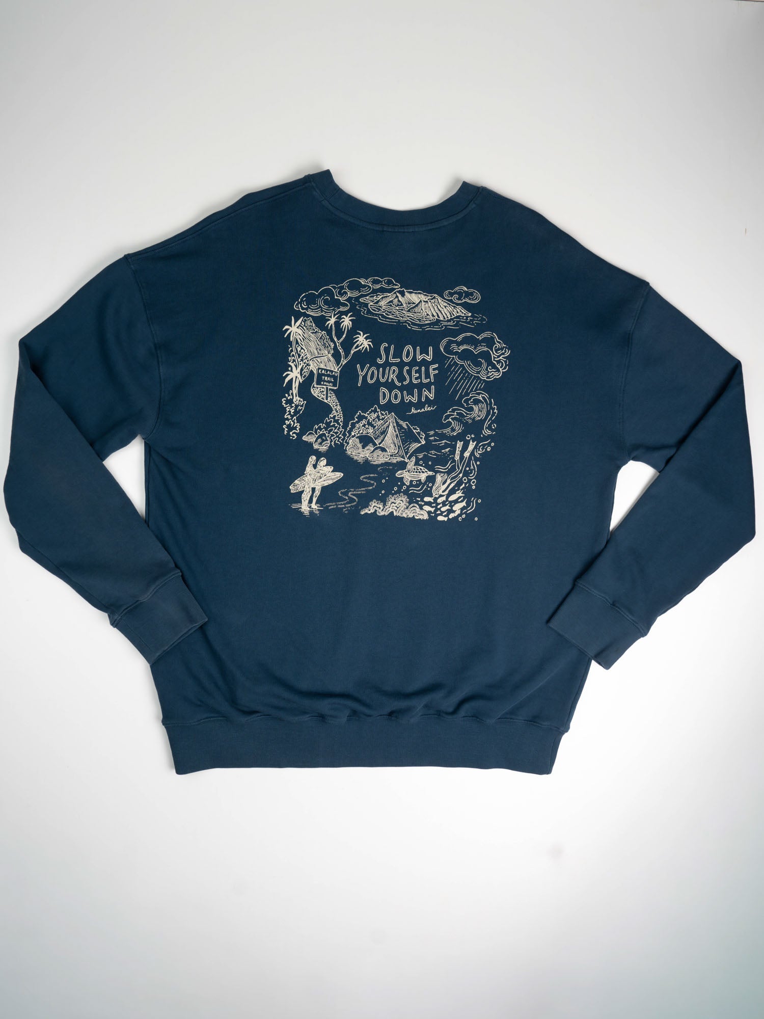 Kauai Scene Crewneck | Organic Cotton | Slow Yourself Down - Crewneck