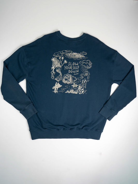 Kauai Scene Crewneck | Organic Cotton | Slow Yourself Down - Crewneck