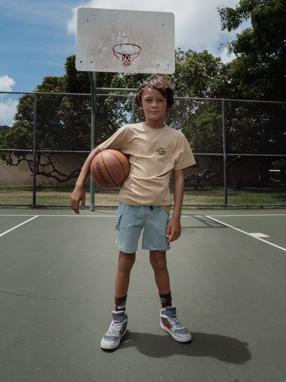 Kids Natural Retro Tee | Organic Cotton | Slow Yourself Down - Kids Shirts