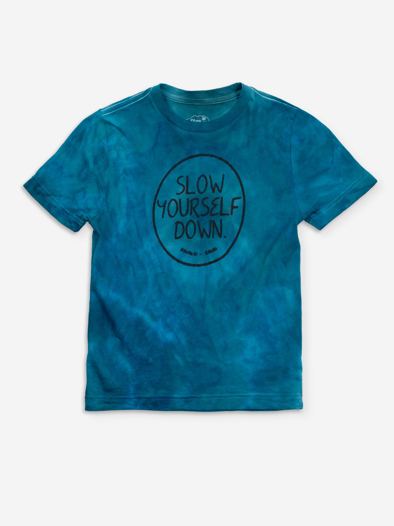 Kids Outline Circle Tie Dye Tee | Organic Cotton | Slow Yourself Down - Kids Shirts