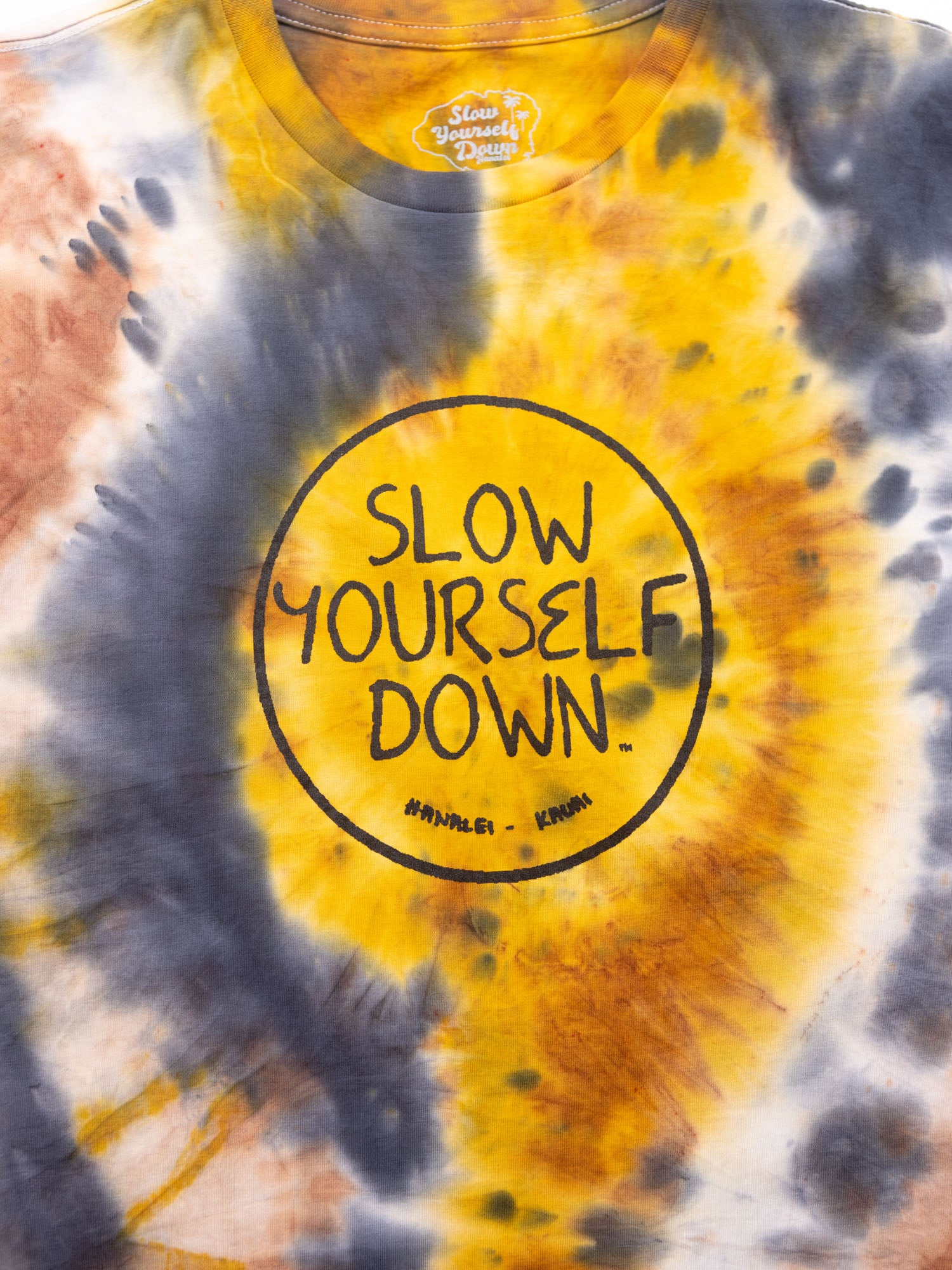 Kids Outline Circle Tie Dye Tee | Organic Cotton | Slow Yourself Down - Kids Shirts