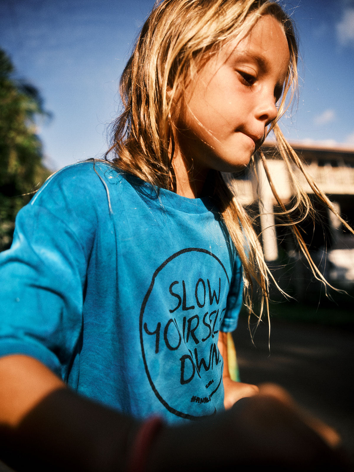 Kids Outline Circle Tie Dye Tee | Organic Cotton | Slow Yourself Down - Kids Shirts