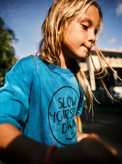 Kids Outline Circle Tie Dye Tee | Organic Cotton | Slow Yourself Down - Kids Shirts