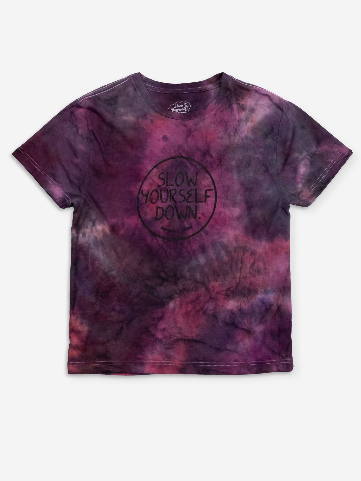 Kids Outline Circle Tie Dye Tee | Organic Cotton | Slow Yourself Down - Kids Shirts