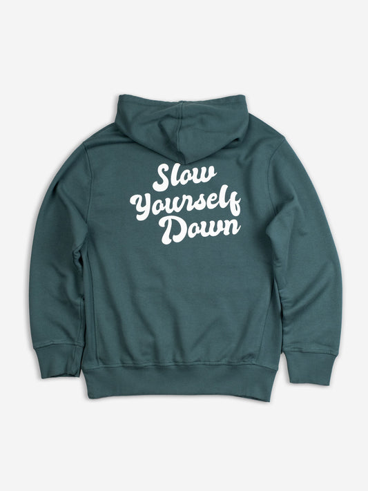 Kids Retro Hoodie | Organic Cotton | Slow Yourself Down - Kids Sweatshirts