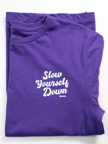 Kids Retro Logo Tee | Organic Cotton | Slow Yourself Down - Kids Shirts