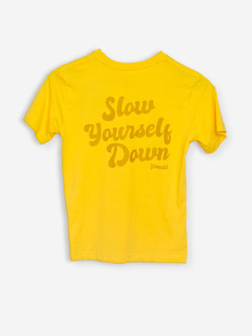 Kids Retro Logo Tee | Organic Cotton | Slow Yourself Down - Kids Shirts