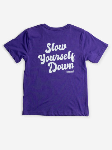 Kids Retro Logo Tee | Organic Cotton | Slow Yourself Down - Kids Shirts