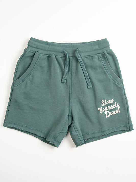 Kids Retro Sweatshorts | Organic Cotton | Slow Yourself Down - Youth Sweats