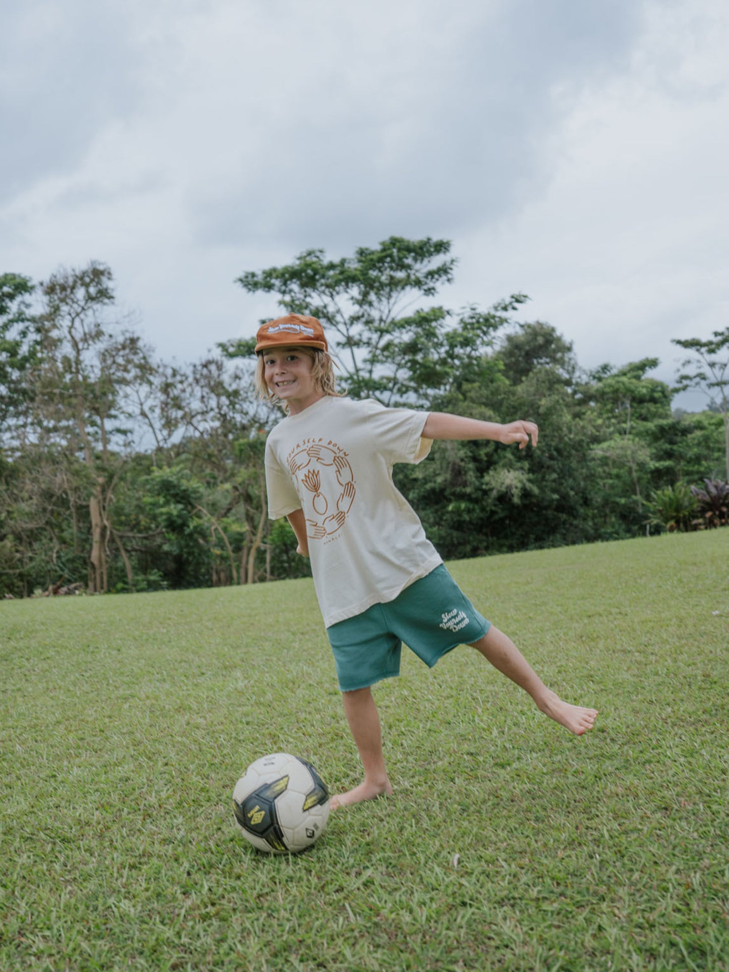 Kids Retro Sweatshorts | Organic Cotton | Slow Yourself Down - Youth Sweats