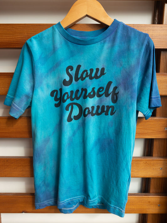 Kids Retro Tie-Dye Tee | Organic Cotton | Slow Yourself Down - Kids Shirts