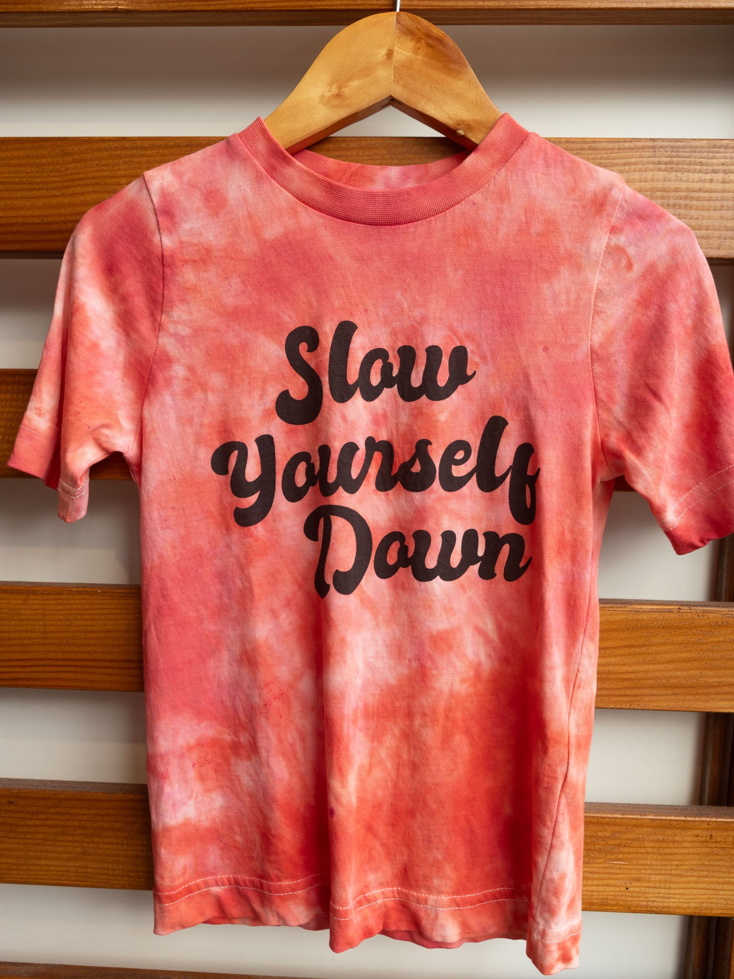Kids Retro Tie-Dye Tee | Organic Cotton | Slow Yourself Down - Kids Shirts
