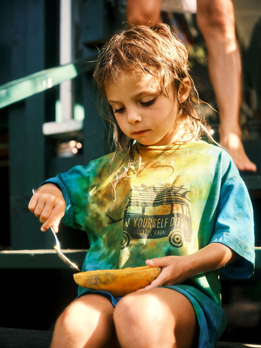 Kids Surf Van Tee Tie-Dye | Organic Cotton | Slow Yourself Down - Kids Shirts