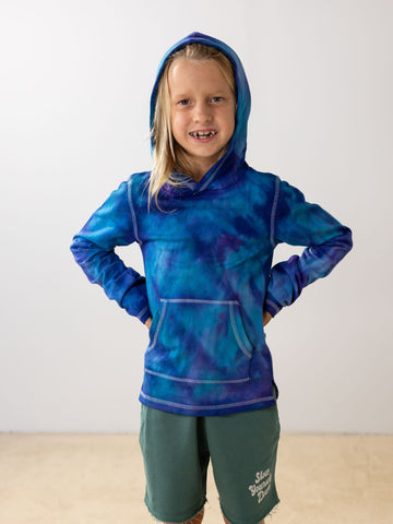Kids Tie Dye Hoodie | Organic Cotton | Slow Yourself Down - Youth Hoodie