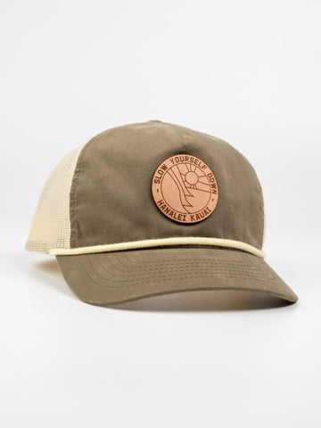 Leather Patch Hat | Slow Yourself Down - Hats