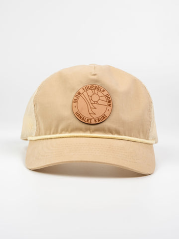 Leather Patch Hat | Slow Yourself Down - Hats