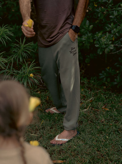 Mens Retro Sweatpants | Organic Cotton | Slow Yourself Down - Mens Sweatpants