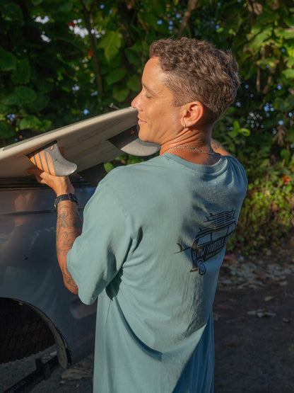 Mineral Blue Surf Van Tee - Slow Yourself Down