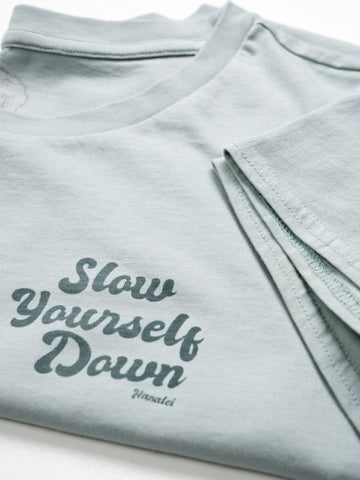 Mist Moon Crop | Organic Cotton | Slow Yourself Down - Womens Shirts