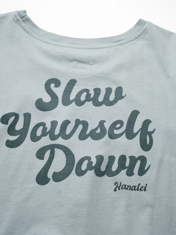 Mist Moon Crop | Organic Cotton | Slow Yourself Down - Womens Shirts