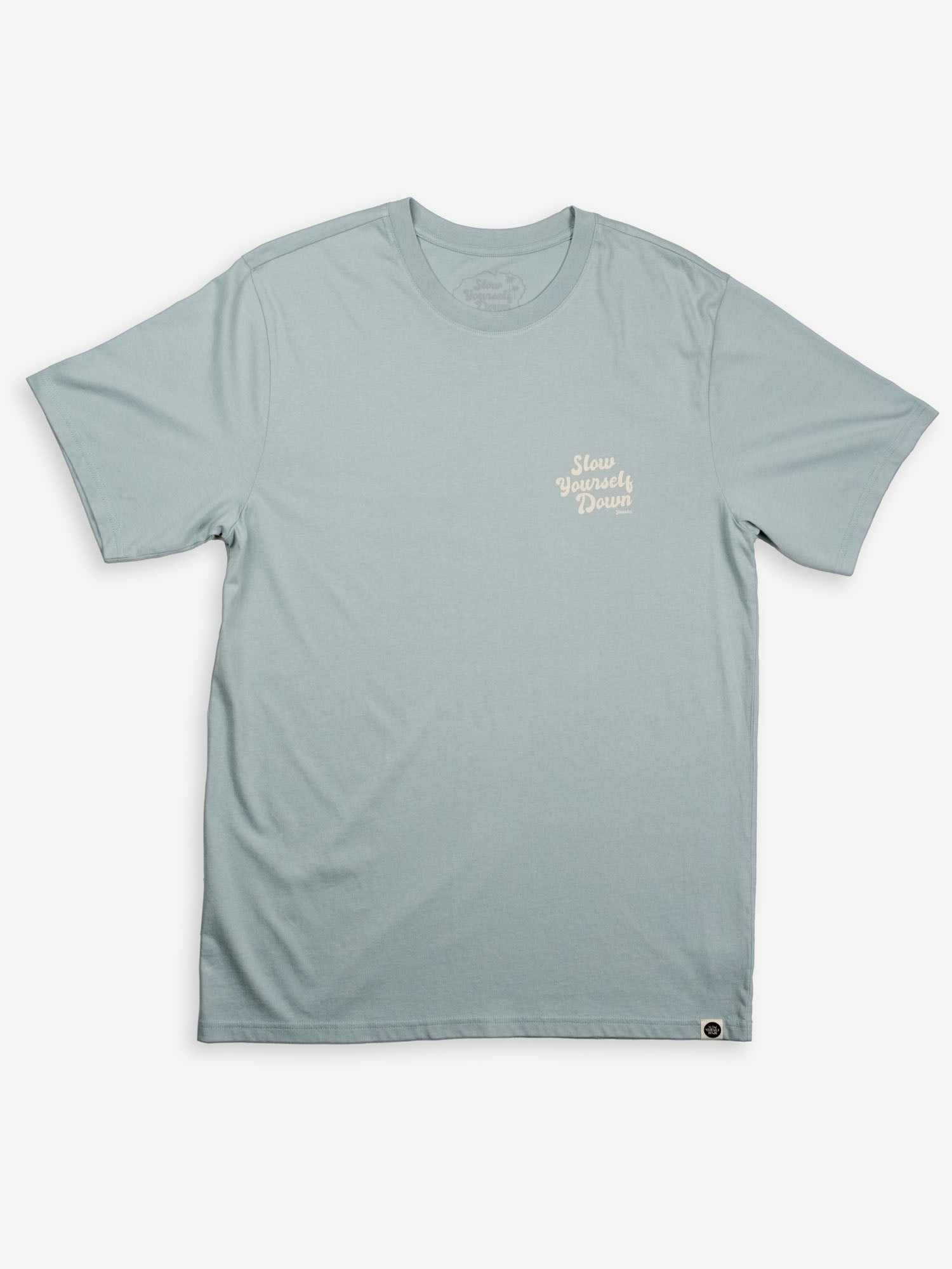 Mist Retro Tee | Organic Cotton | Slow Yourself Down - Mens Shirts