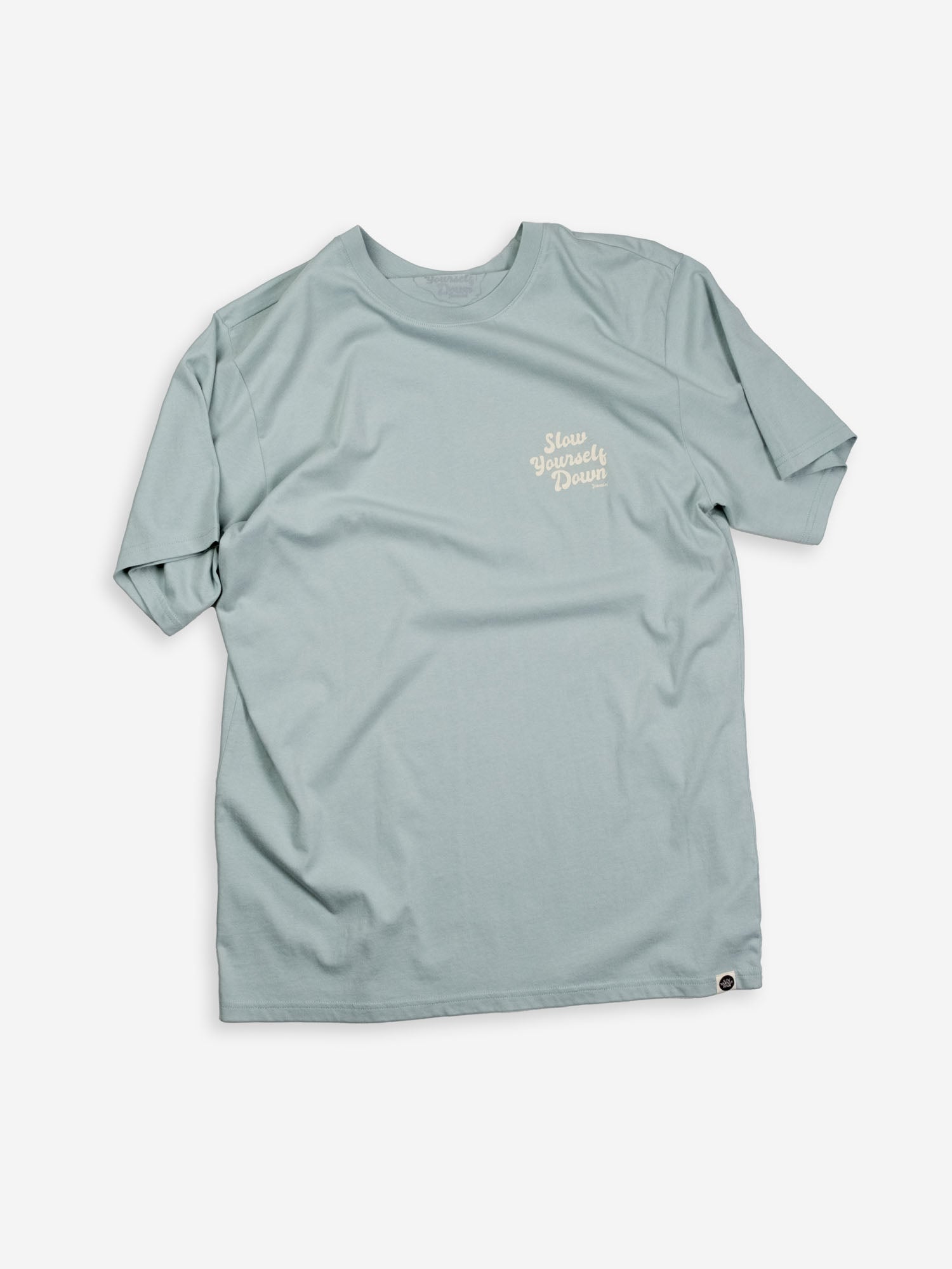 Mist Retro Tee | Organic Cotton | Slow Yourself Down - Mens Shirts