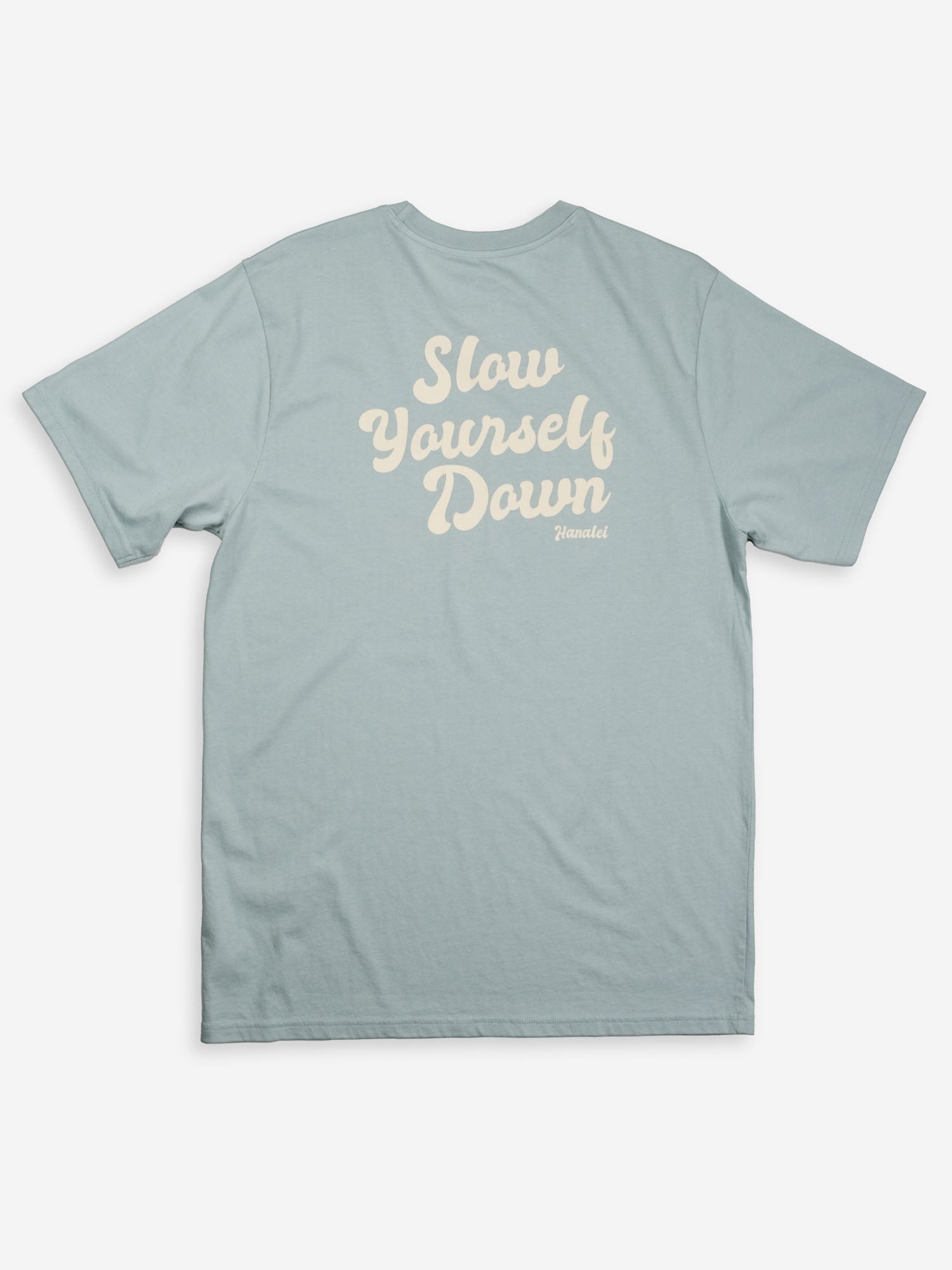 Mist Retro Tee | Organic Cotton | Slow Yourself Down - Mens Shirts