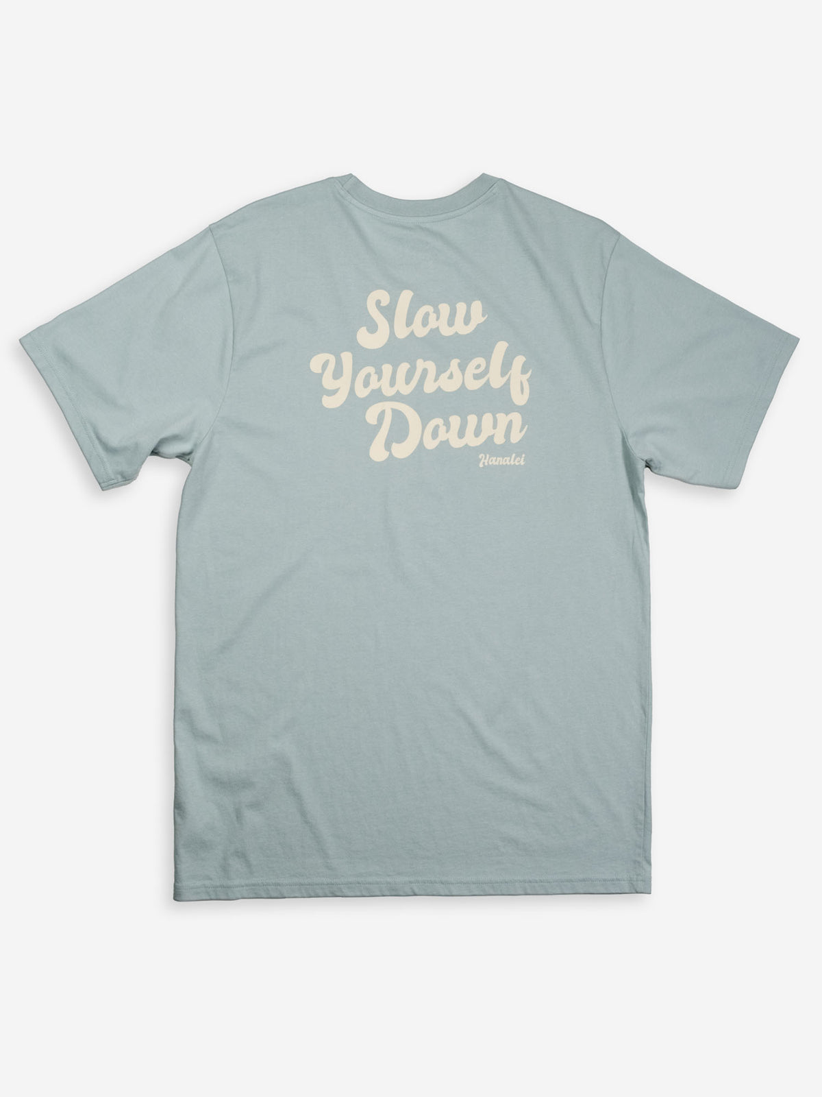 Mist Retro Tee | Organic Cotton | Slow Yourself Down - Mens Shirts