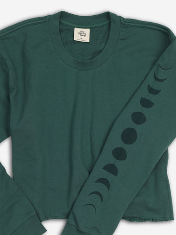 Moon Phase Crop Sweater | Organic Cotton | Slow Yourself Down