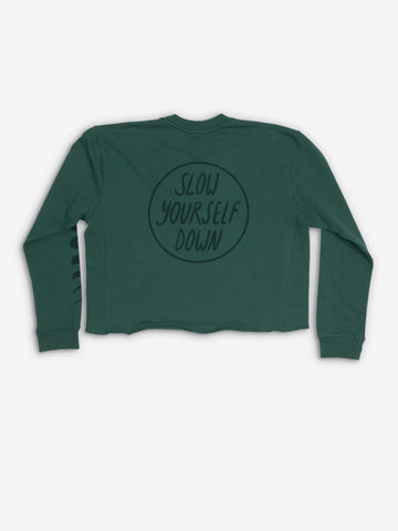 Moon Phase Crop Sweater | Organic Cotton | Slow Yourself Down