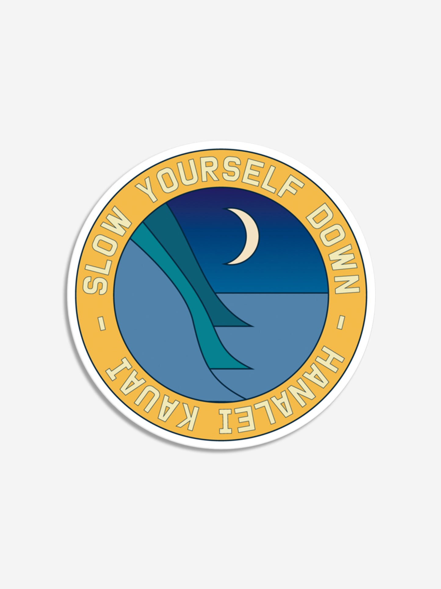 Napali Coast Night Sticker | Slow Yourself Down