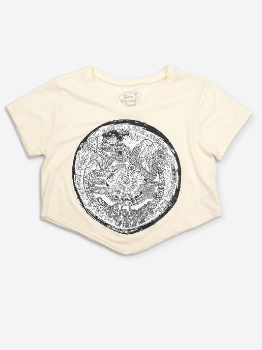 Organic Evolve Moon Crop | Organic Cotton | Slow Yourself Down - Womens Shirts