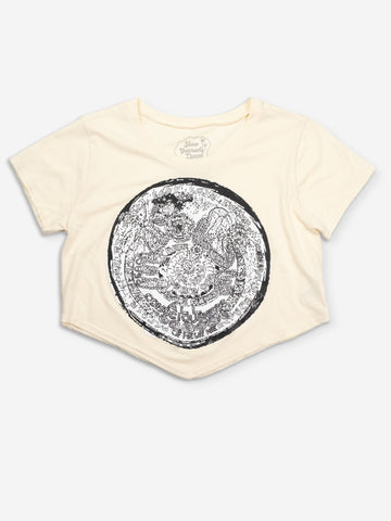 Organic Evolve Moon Crop | Organic Cotton | Slow Yourself Down - Womens Shirts