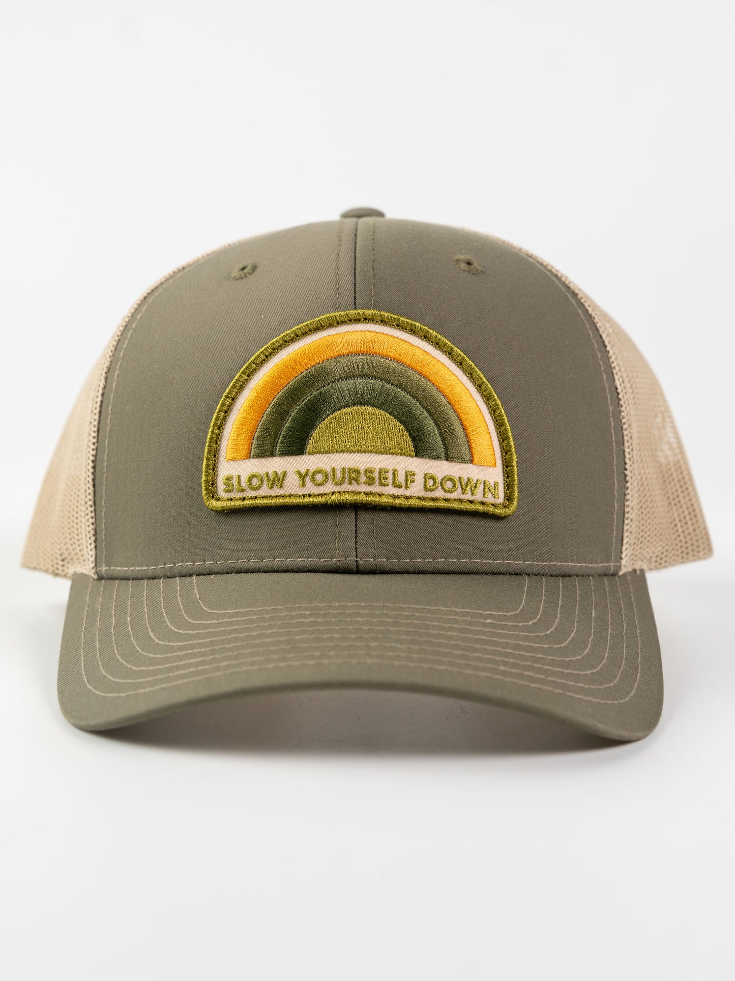 Recycled Rainbow Trucker Hat | Slow Yourself Down - Hats