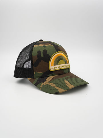 Recycled Rainbow Trucker Hat | Slow Yourself Down - Hats