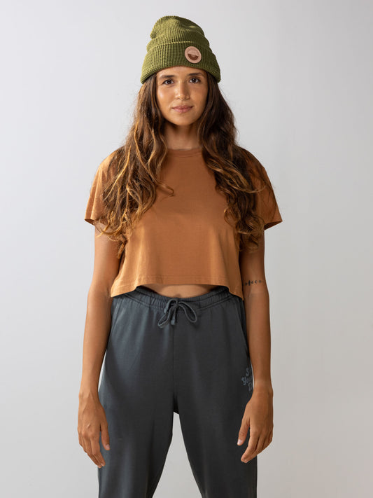 Retro Coffee Crop Tee | Organic Cotton | Slow Yourself Down - Womens Shirts