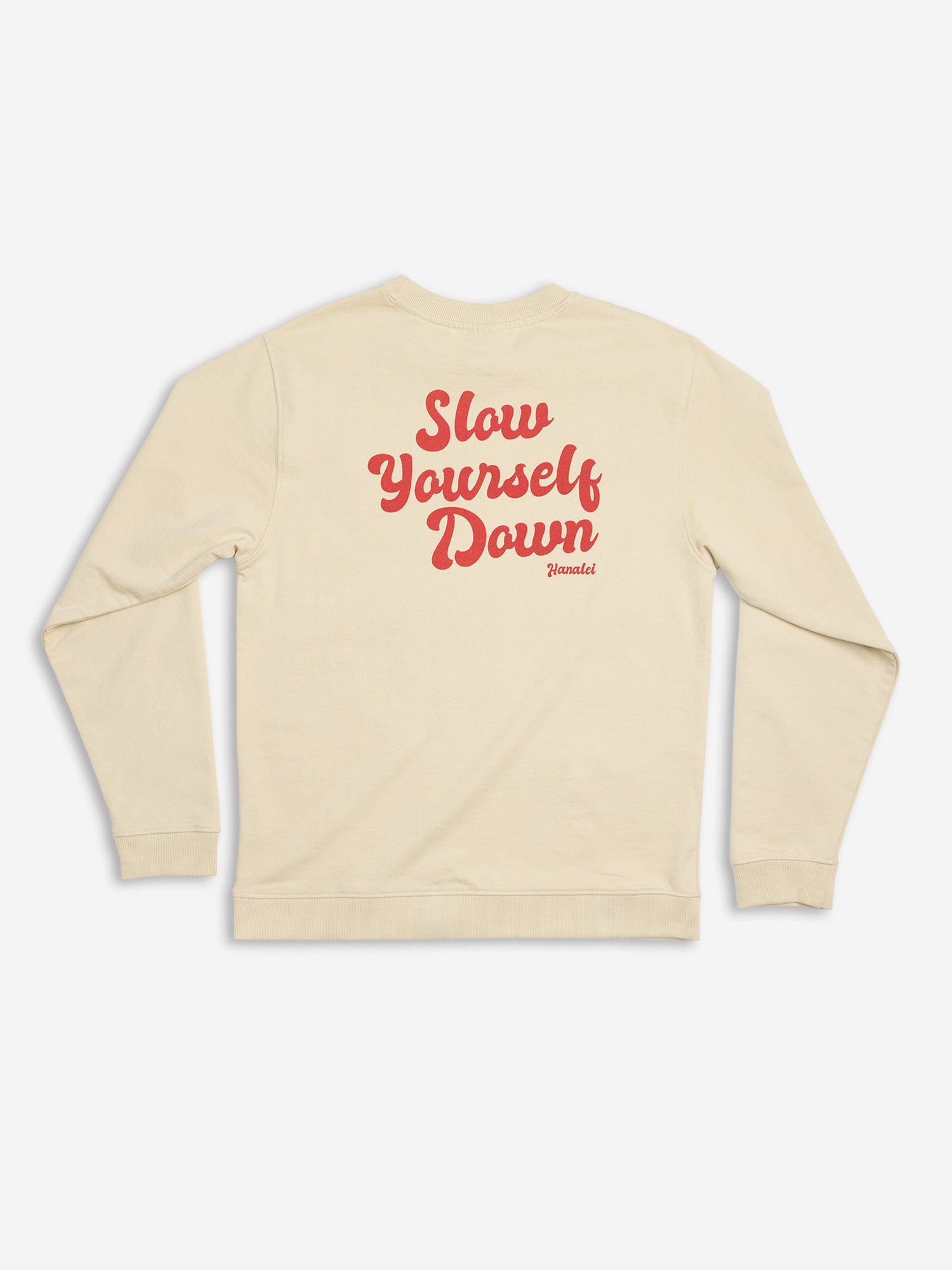 Retro Cream Crewneck | Organic Cotton | Slow Yourself Down